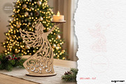 Christmas Angel Candle Holders SVG, a Decorative Illustration by svgocean (Thumbnail 12 of 14)
