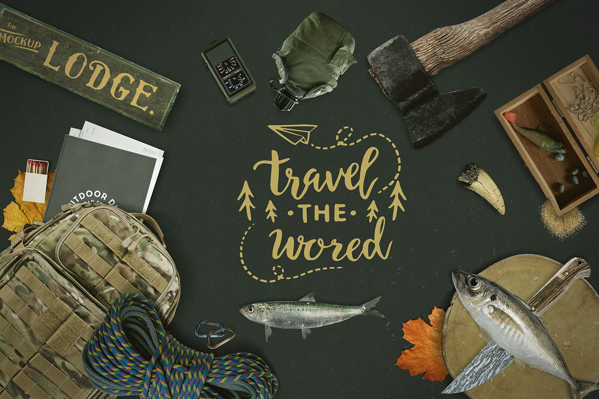 Travel Scene Mock-up Big Pack, a Product Mockup by PSD Market (Photo 5 of 16)