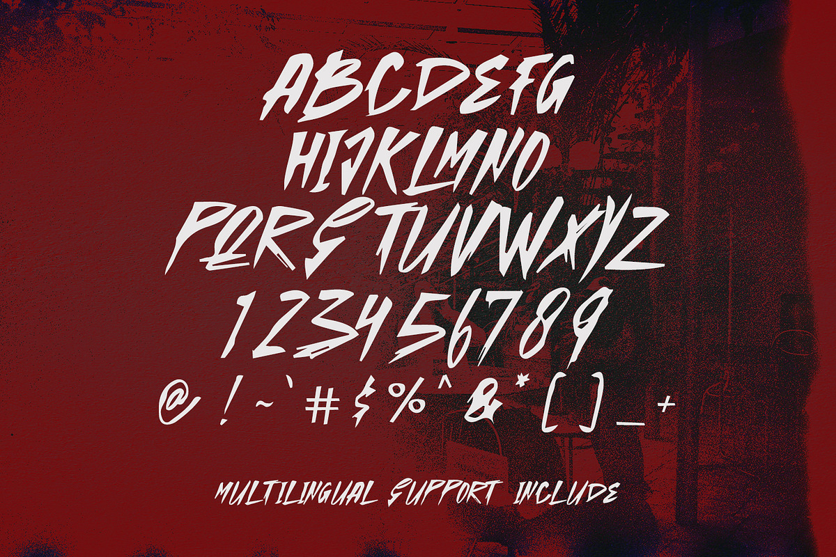 Sentan Cabine Horror Typeface Brush, a Handwritten Font by Maulana Creative (Photo 5 of 6)