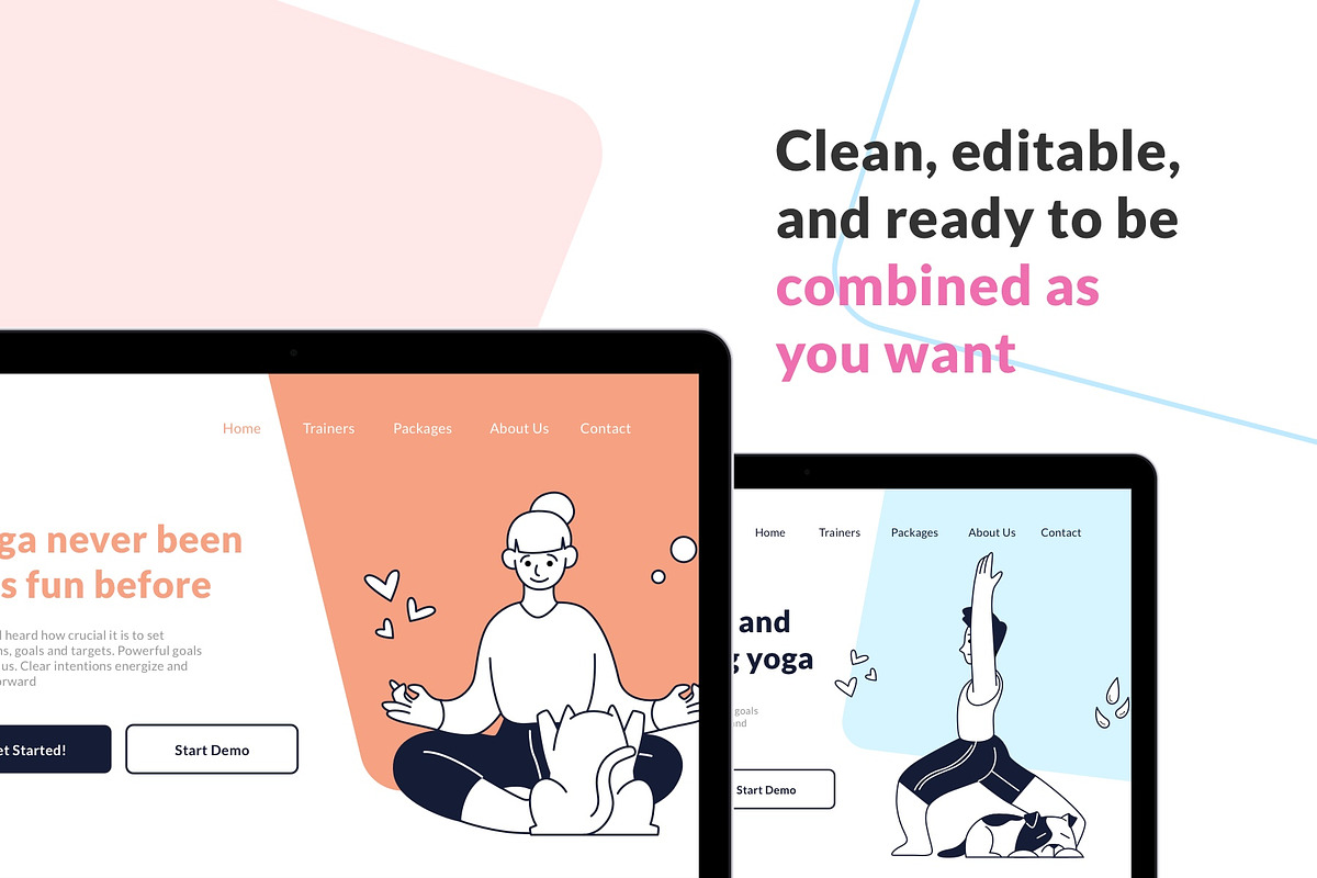 Yoga Pose Illustration Kit, a Person Illustration by Pixelz Studio (Photo 2 of 6)