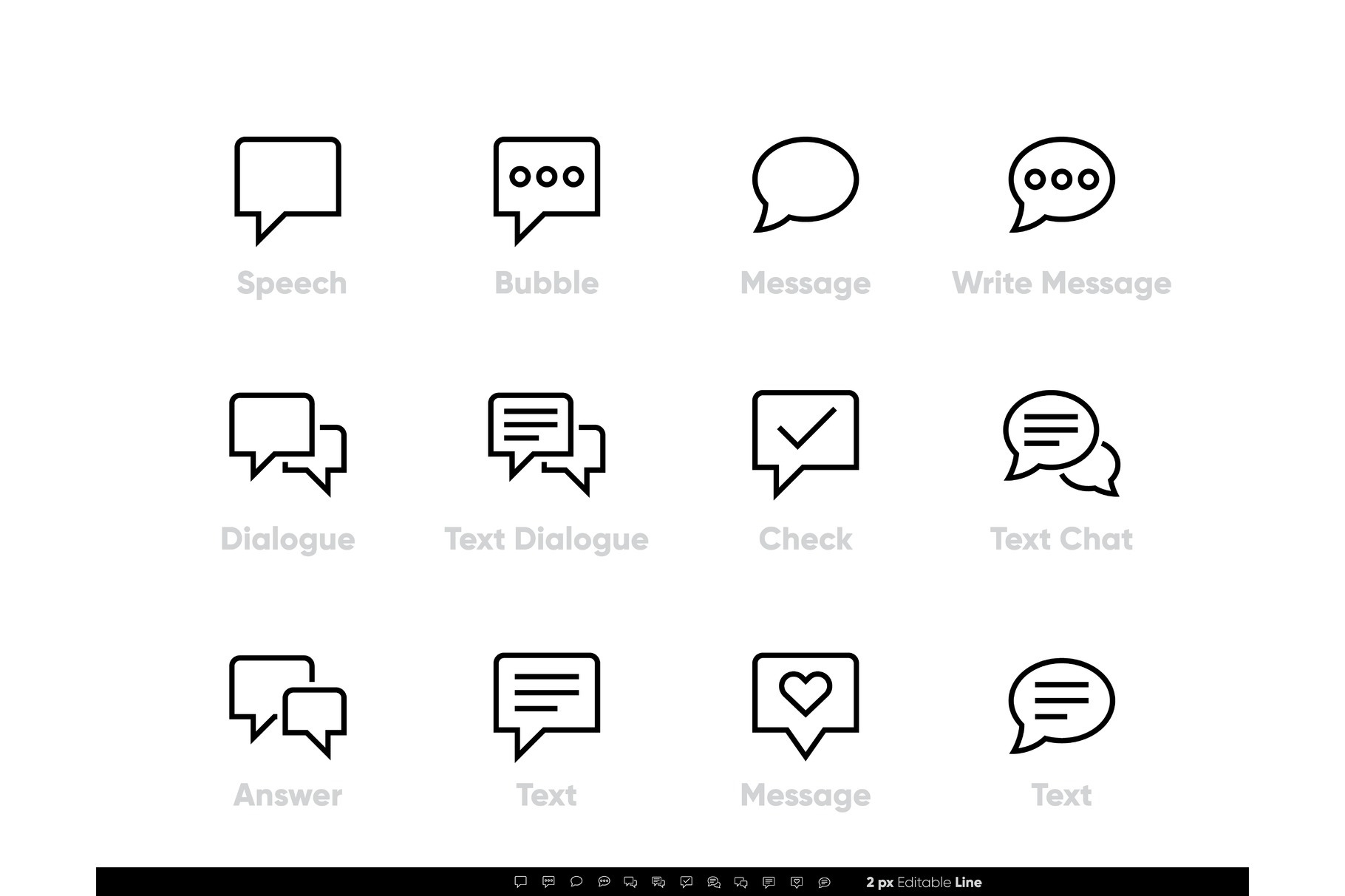 Chat Speech Balloon icon. Answer, a Technology Illustration by theungsys