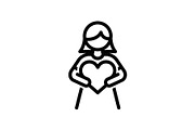 Cute Love Girl Silhouette Bundle, an Illustration by Designs_River (Thumbnail 50 of 53)
