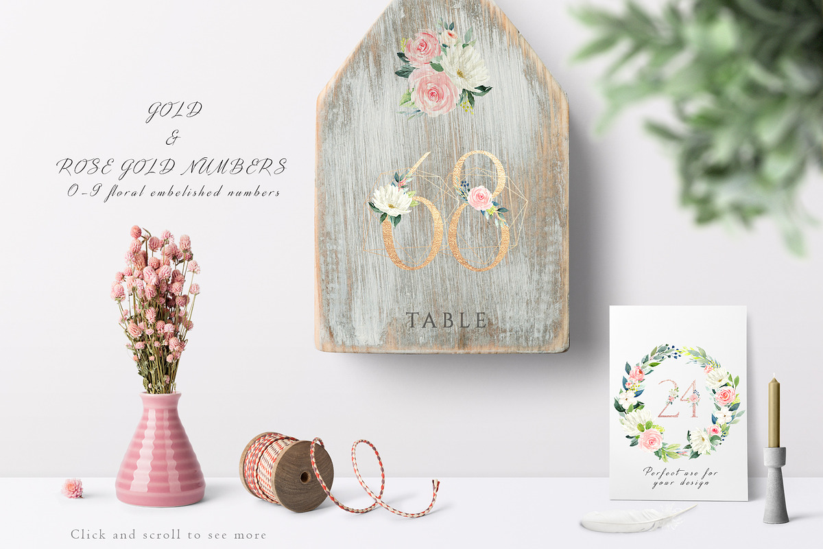 Floral Alphabet Design Set, a Decorative Illustration by Pixavics (Photo 7 of 12)