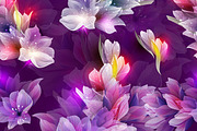 Abstract Neon Purple Flower, a Pattern Graphic by AAN Seamless Shop (Thumbnail 1 of 4)