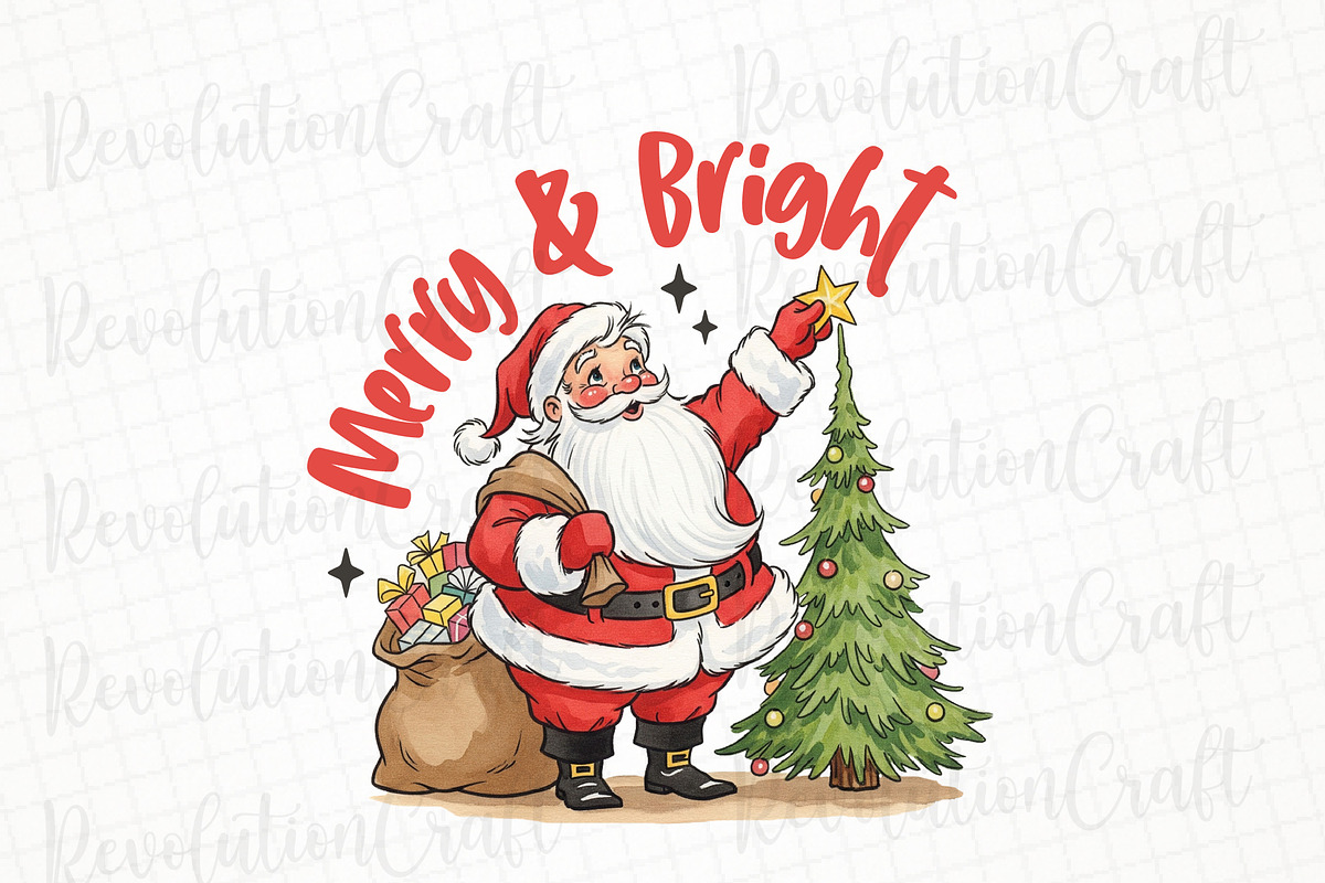 Merry & Bright, Funny Santa Claus, an Illustration by OK Design (Photo 1 of 4)