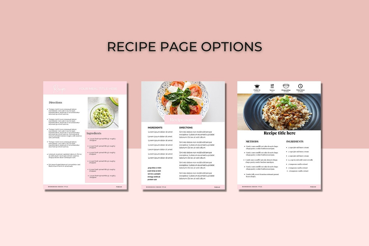 Nutrition meal recipe template