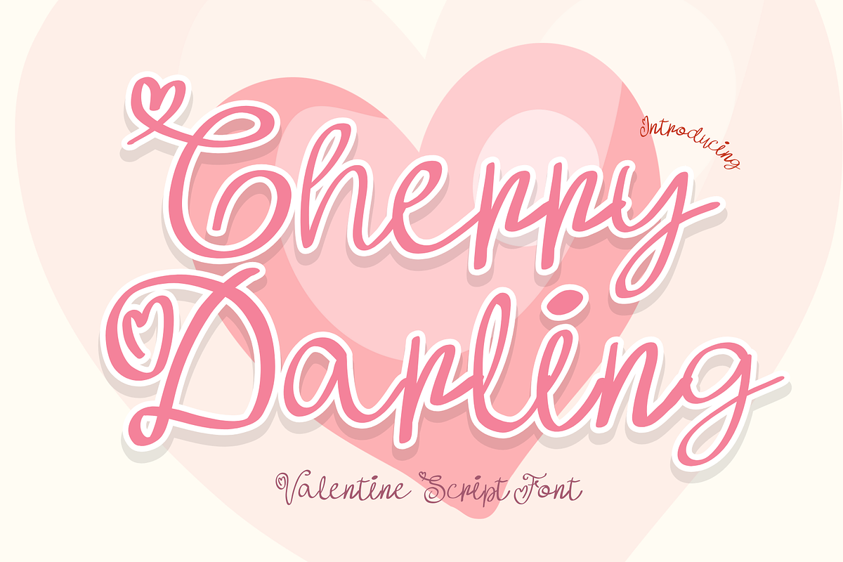 Cherry Darling is Script Font, a Handwritten Font by Brown Cupple (Photo 1 of 7)