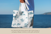 The Surfer Toile de Jouy Pattern, a Background Graphic by Hughes Studio (Thumbnail 13 of 13)
