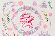 Mira & graphic watercolor & swirls, a Script Font by maghrib (Thumbnail 2 of 5)