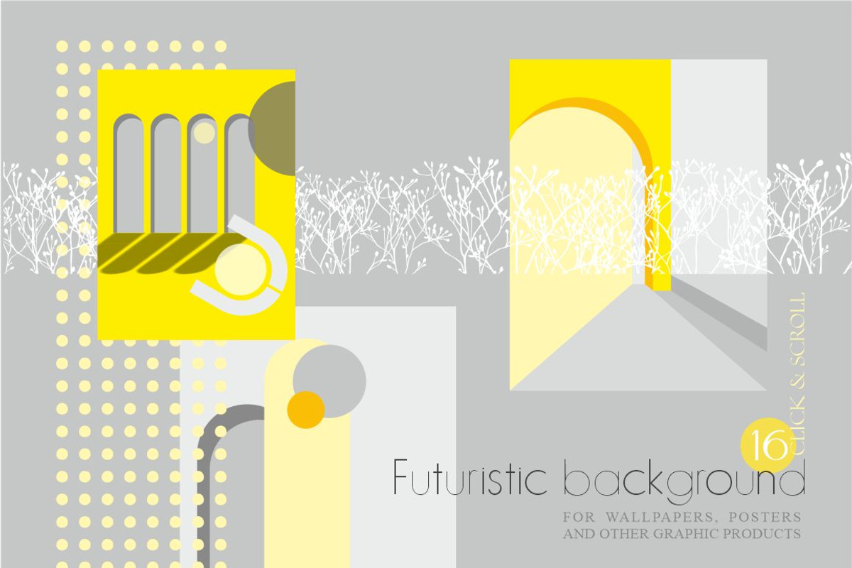 Botanical futurism illustration, an Object Graphic by Collection by VY (Photo 8 of 13)