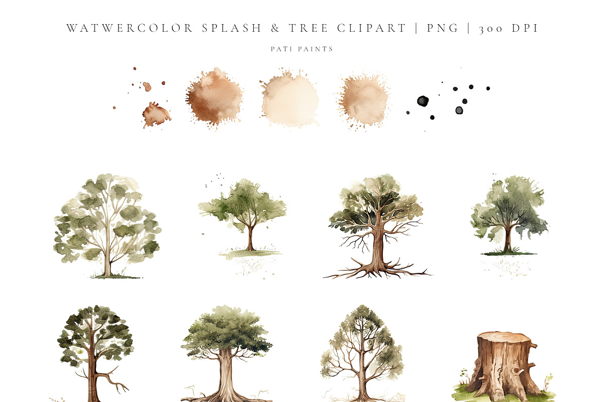 Watercolor Bears in the Forest Cute, an Animal Illustration by Pati Paints (Photo 3 of 13)