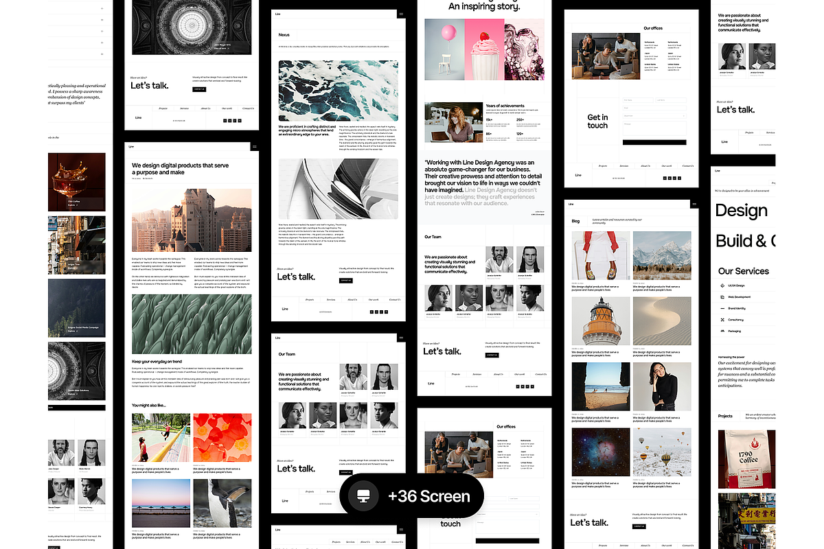 Line Agency Website UI Kit, an UI Kit Template by DjectStudio (Photo 3 of 6)