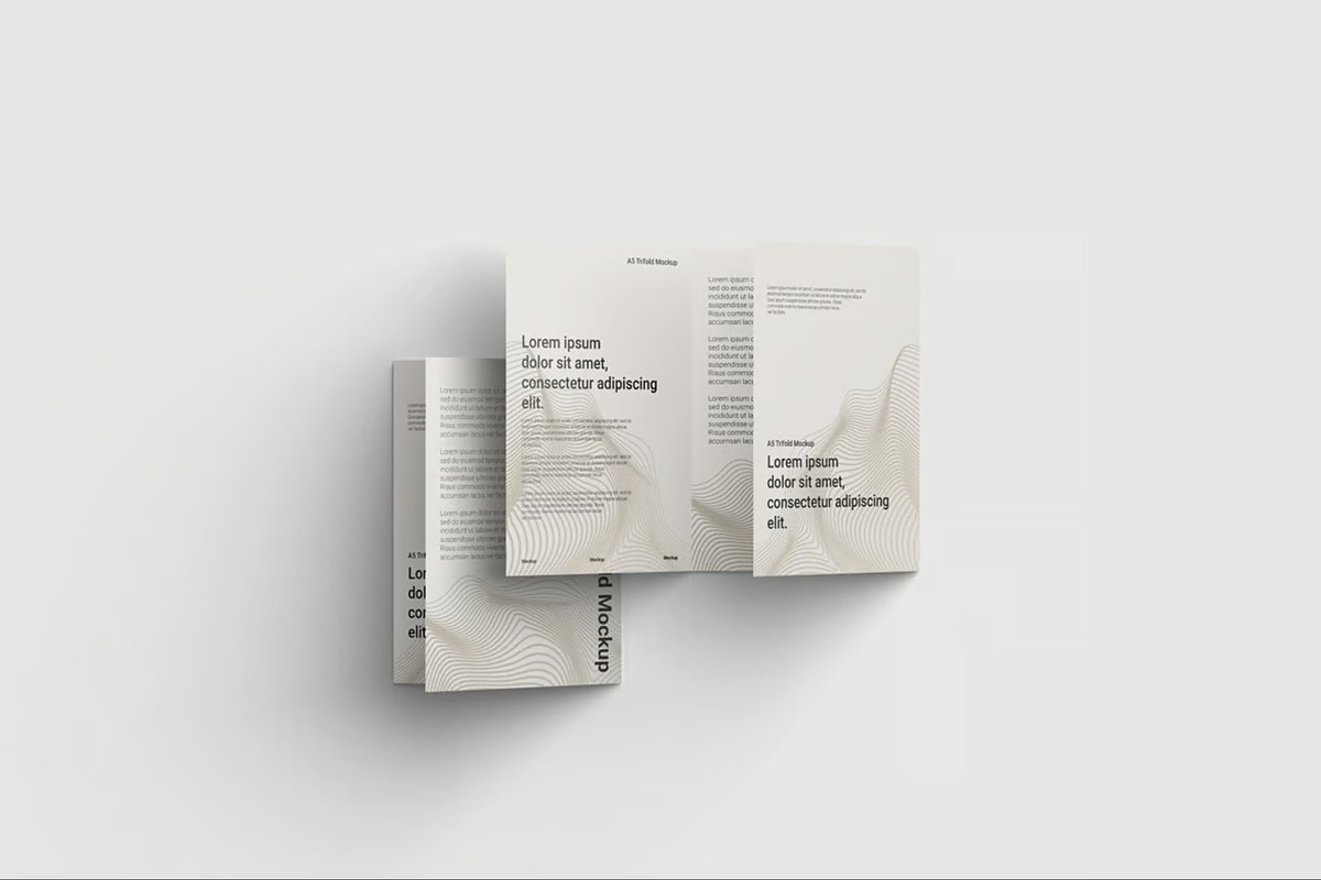 A5 Trifold Mockup, an Advertising Mockup by Se٧enStudio (Photo 4 of 4)