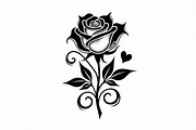 Floral Rose Silhouette Set, an Illustration by hafijul (Thumbnail 3 of 9)