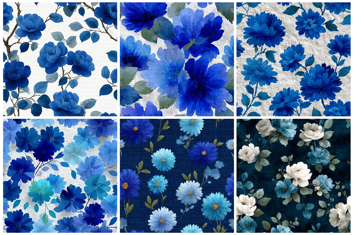 Blue Grunge Texture Digital Papers, a Texture Graphic by CitraGraphics (Photo 3 of 8)