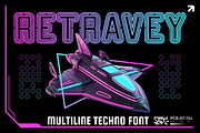 Retravey Multiline Font, a Font by PutraCetol Studio (Thumbnail 1 of 5)