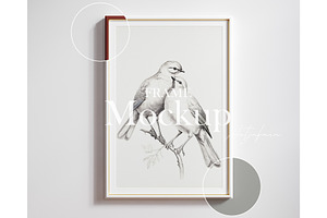 White frame mockup close up