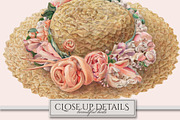 Vintage Bonnet & Hat Clipart, an Illustration by Secret Helper (Thumbnail 8 of 9)