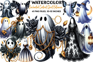 Enchanted Contrast Ghost Halloween, an Illustration by DreamArtGraphic