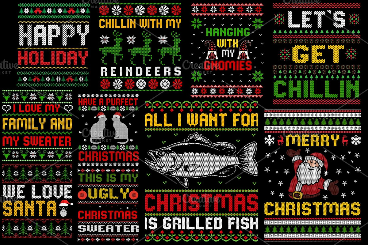 Ugly Christmas Sweater Designs, an Illustration by Expose_Adam (Photo 2 of 7)