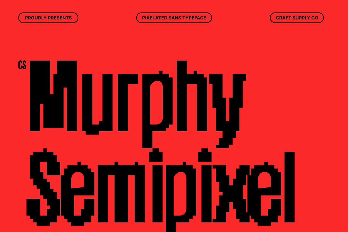 CS Murphy Semipixel, a Sans Serif Font by Craft Supply Co. (Photo 1 of 8)