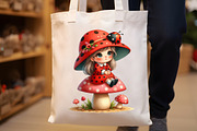 Watercolor Ladybug Girl Clipart, an Illustration by Rose Art (Thumbnail 7 of 7)