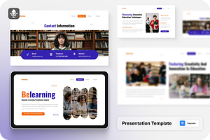 Education & Learning Keynote, a Presentation Template by SquidPixey