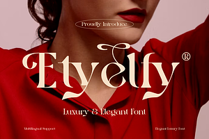Etyelfy - Luxury Elegant Font, a Serif Font by QR Design Studio