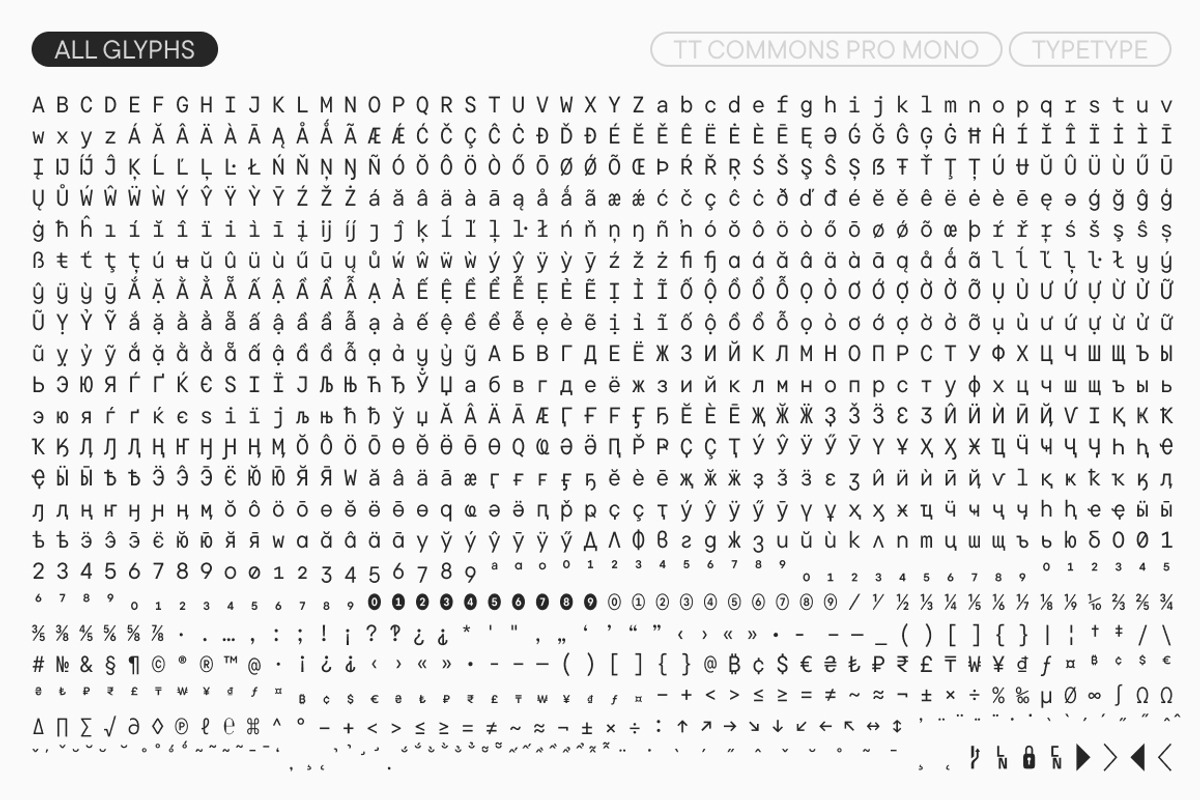 TT Commons Pro Mono, a Sans Serif Font by TypeType (Photo 5 of 6)
