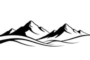 50 Mountain Landscape Silhouette Bun, an Illustration by Designer_Momina (Thumbnail 31 of 51)