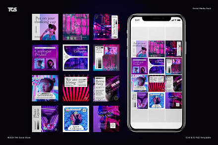 Y2K Style Social Media Post, a Social Media Template by The Good Store