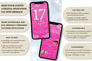 Editable Pink 17th BD Evite Template, an Invitation Template by V Design Creator (Thumbnail 4 of 8)
