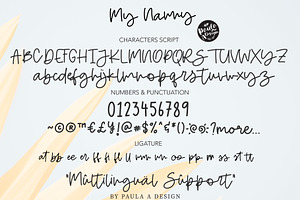 My Nanny Chic Script Font