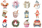 Christmas Floral Wreath & Santa Clau, an Illustration by CitraGraphics (Thumbnail 3 of 5)