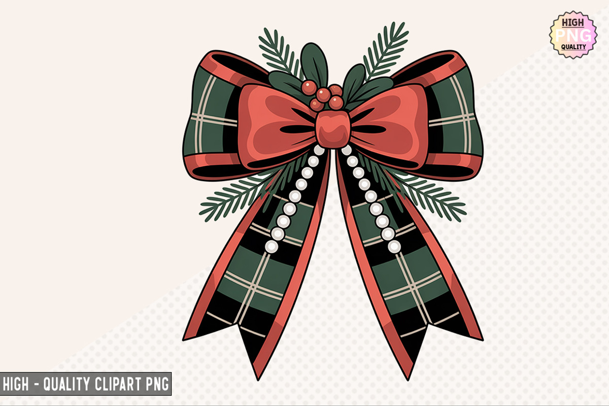 Coquette Christmas Bow Clipart PNG, a Graphic by crative8112 (Photo 8 of 9)