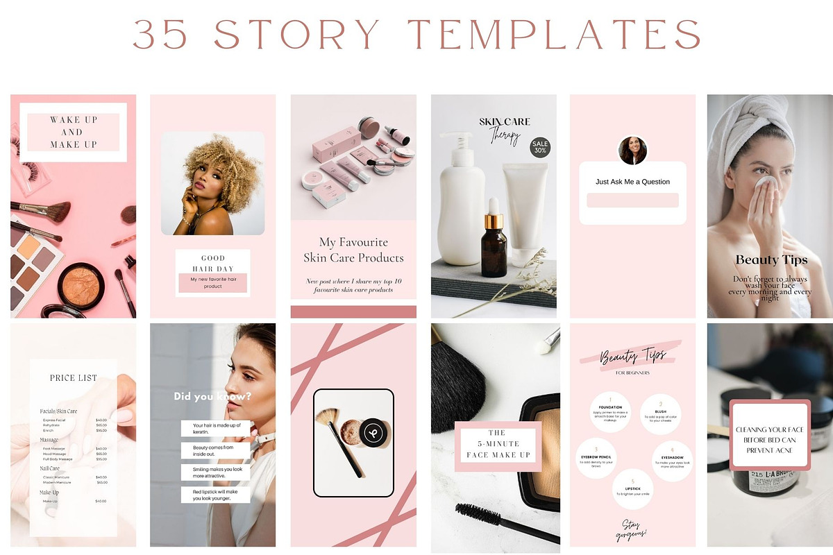 100 Editable Beauty and Skincare soc, a Social Media Template by MORION (Photo 2 of 4)