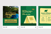 Green Summer Camp - Instagram Post, a Social Media Template by Izdihaar_Studio (Thumbnail 2 of 4)