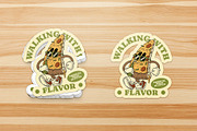 Pizza Walking and Sipping a Drink, a Branding & Logo Template by Judsart (Thumbnail 3 of 3)