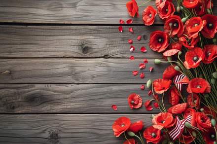A Bunch of Red Flowers on a Wooden T, a Photo by Iftikhar Alam
