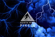 12 Blue Lightning Digital Papers, a Background Graphic by NorthWindPixels (Thumbnail 4 of 4)