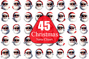 Christmas Santa Clipart Bundle Files, a Decorative Illustration by taramija (Thumbnail 1 of 24)
