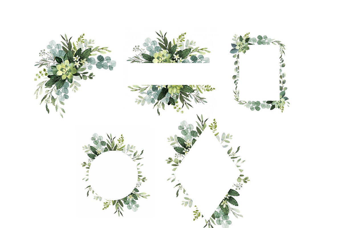 Eucalyptus foliage clipart, a Decorative Illustration by AnnelyBlooms (Photo 2 of 6)