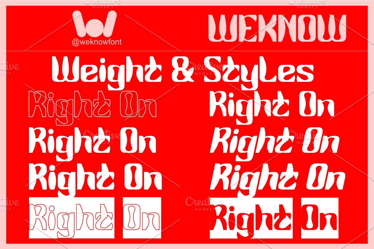 Right On font, a Sans Serif Font by weknow (Photo 7 of 8)