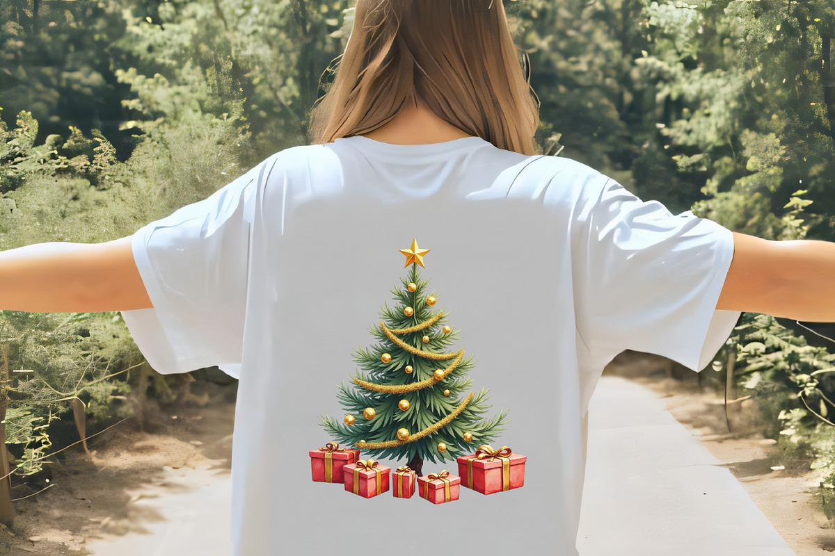 Watercolor Christmas Tree Clipart Bu, an Illustration by CrexoraLab (Photo 4 of 5)