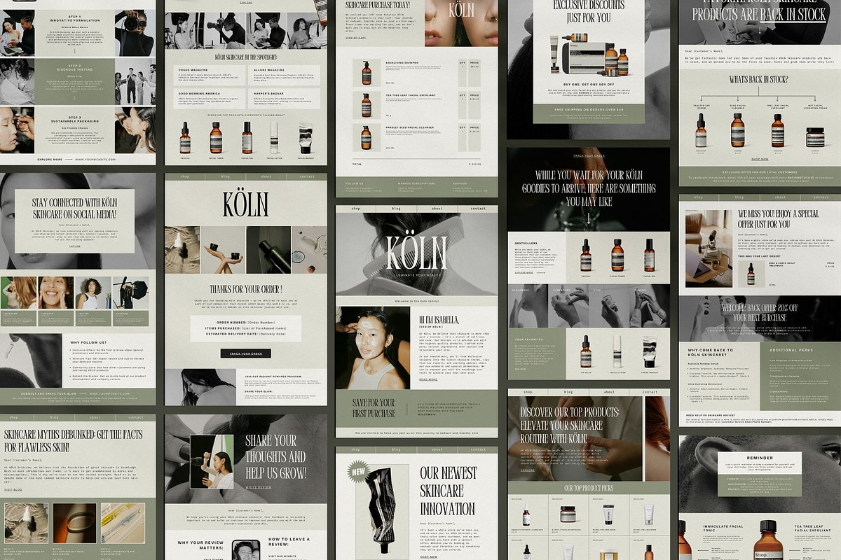 Skin Care Brand Email Canva, an Email Template by Amaré Creative (Photo 5 of 6)