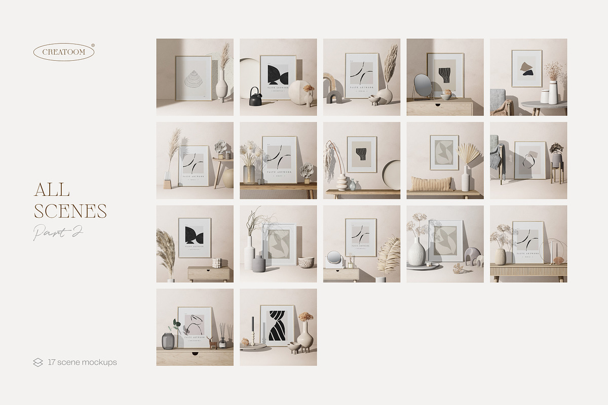 Frame mockup creator Bundle, a Print Template by Creatoom