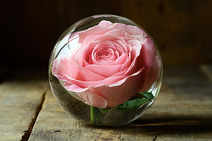 Stunning pink rose beautifully, a Photo by Pavel_design