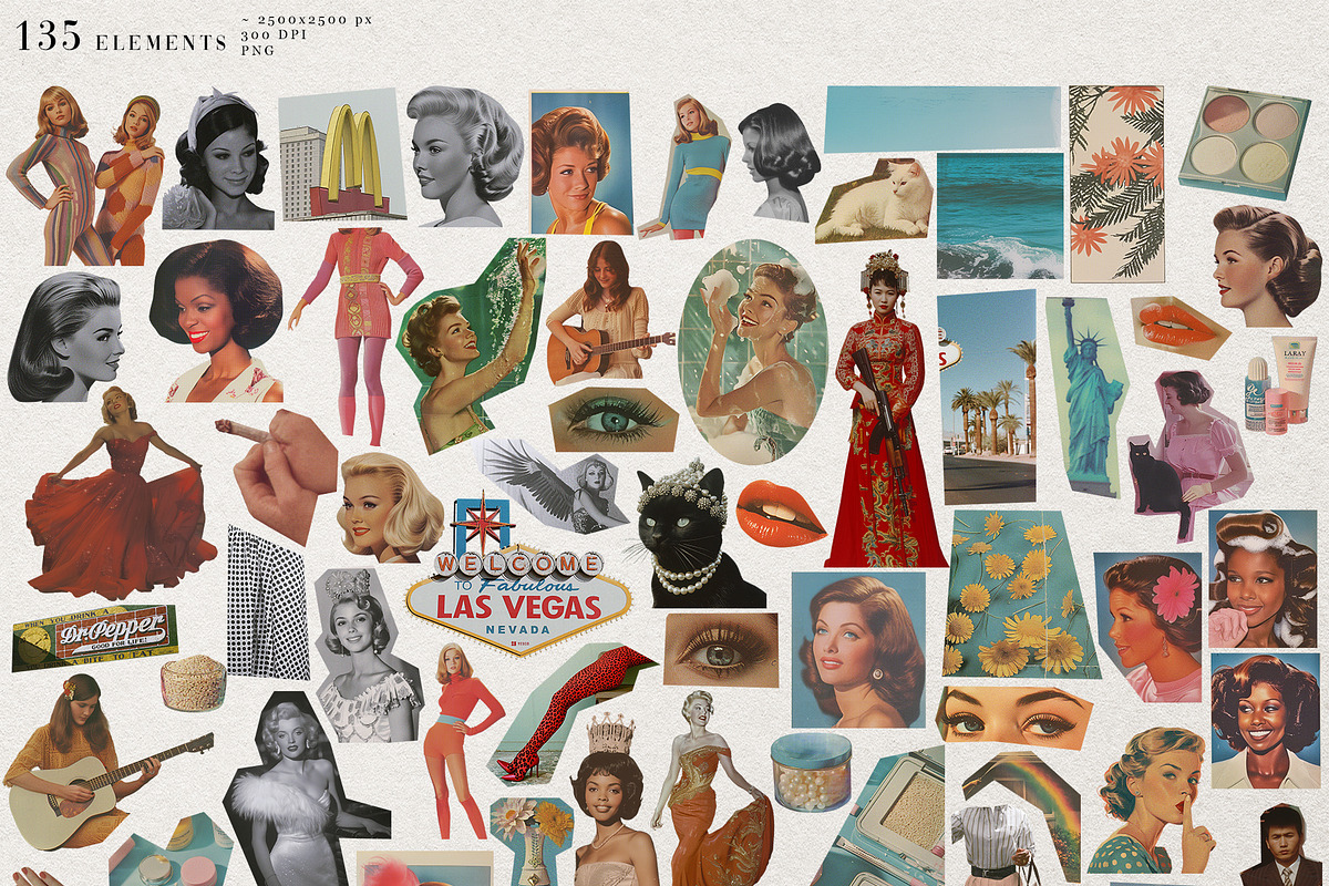 Palm Springs Collage Creator Set, an Object Graphic by Kaleriia (Photo 3 of 11)