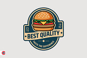 Badge Logo or Burger Fast Food Badge, a Branding & Logo Template by C-Kav (Thumbnail 2 of 5)