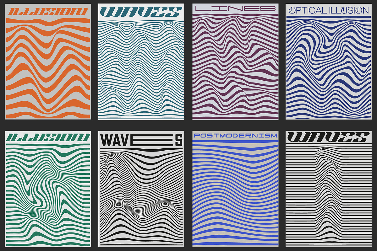 48 SWISS DESIGN VECTOR POSTERS SET, a Texture Graphic by craftlove (Photo 4 of 8)